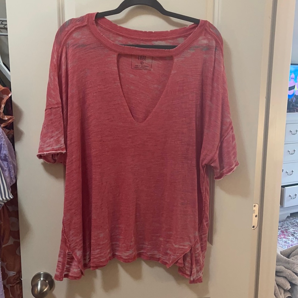 Free People Pink T-shirt